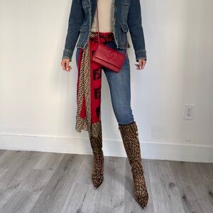 Boots pony leather Animal print. Genuine leather inside and outside. ITALY